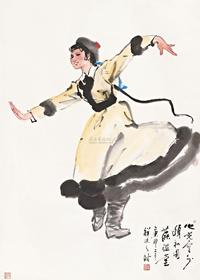 杨之光 庚申（1980年）作 东方歌舞 镜心