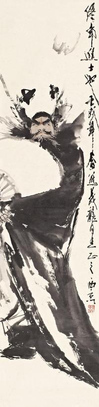 王西京 壬戌（1982年）作 钟馗接福 立轴