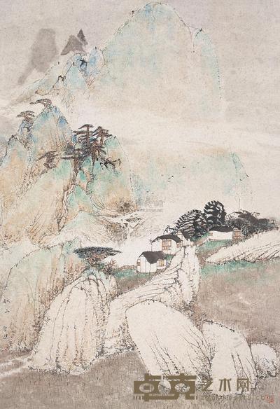 常进 秋山 镜心 88×60cm