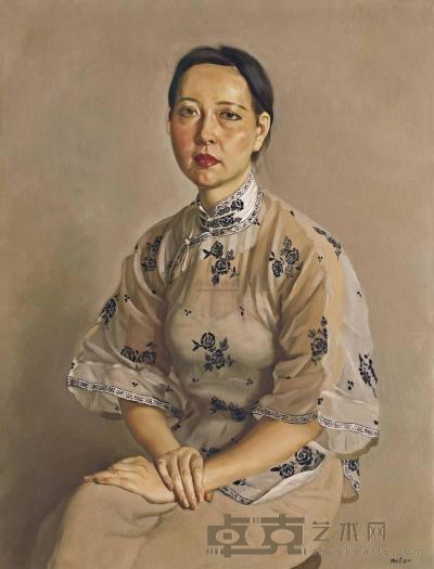 陈丹青 1995年作 女画家肖像 86×65.5cm