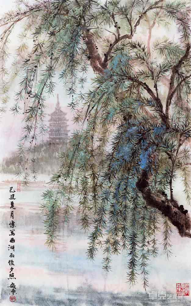 西湖夕照98x60cm