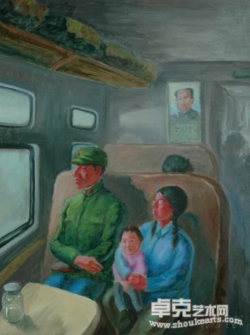 丁武：《浪漫骑士》，布面油彩，60cm×80cm