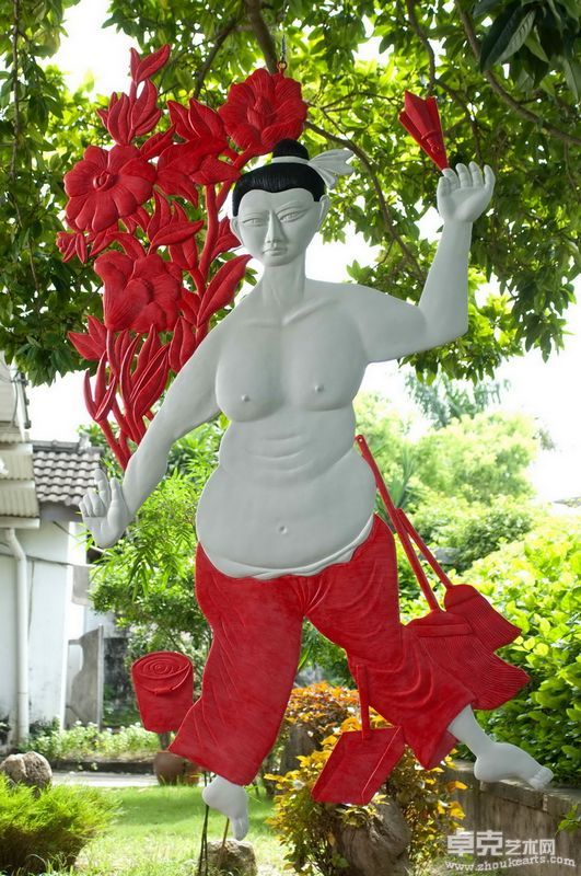 练武-200x113cm玻璃纤维 丙烯 2010