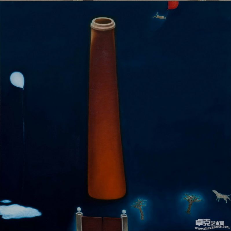 残存110X110cm布面油画2010