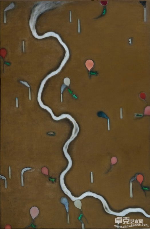 一条蜿蜒的小河195X130cm布面油画2010