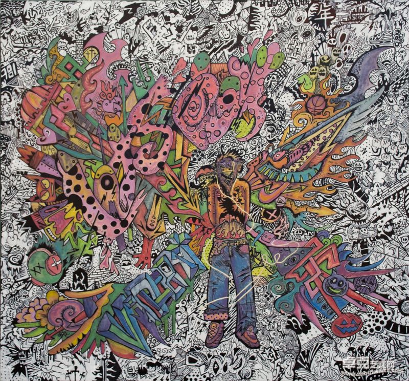 我的世界 My World，布面丙烯，140X150cm，2010