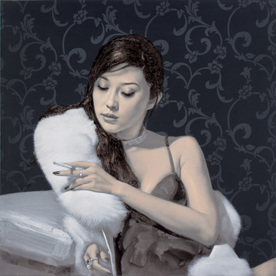 墨纱薄-2  150x150cm  布面丙烯  2010