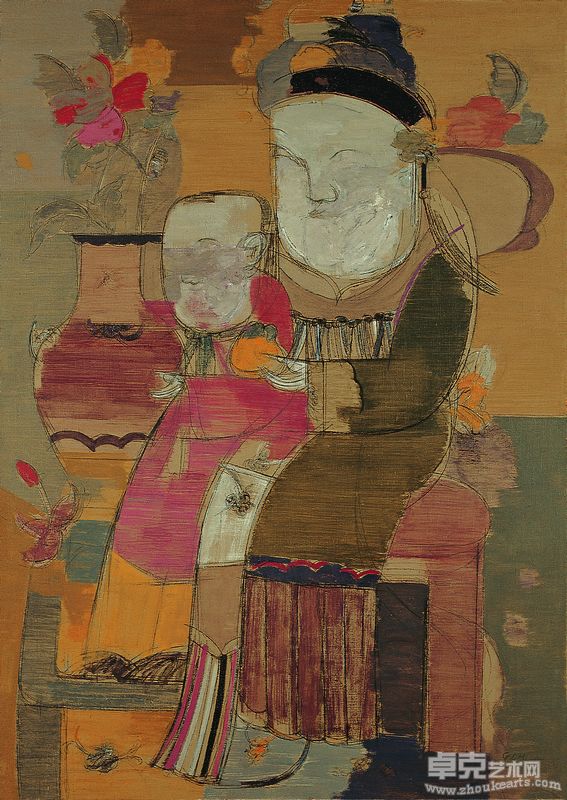 顾黎明 富贵吉祥-黄色版 2003年 布面油彩 164x114cm