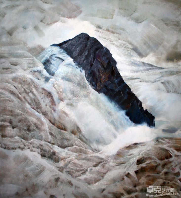 王昌楷   BJ39-074   白与黑的交响  120x110cm