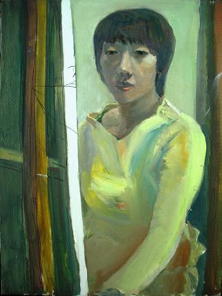 陈文娟作品镜子的自述60×80cm