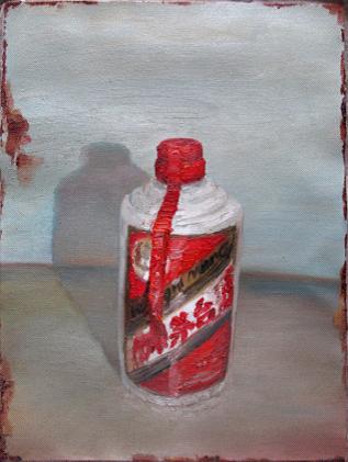 闫珩 国酒  布面油画 40cm×50cm