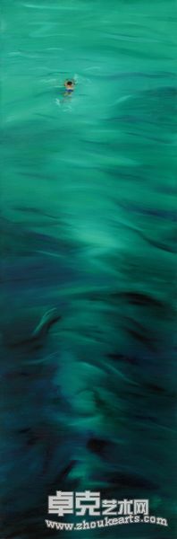 何汶玦  水·2005 100×300cm