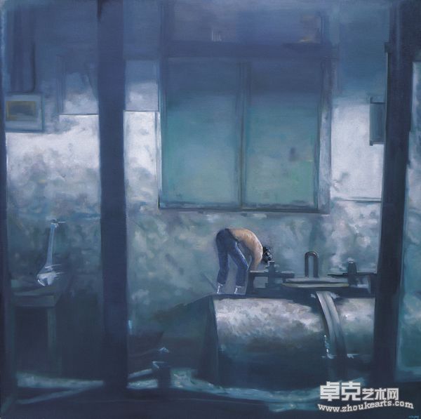 李大方　夜班　布面油画　 150x150cm 2007