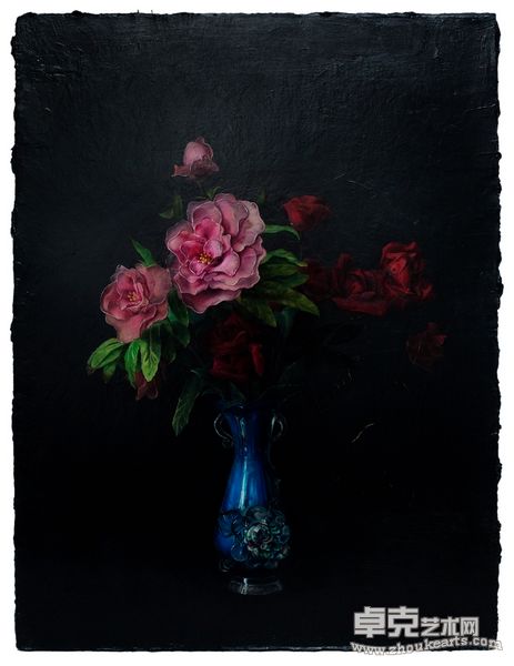 王天昊Wang Tianhao  绢花Silk Flower  布面油画oil on canvas  60x80cm  2010