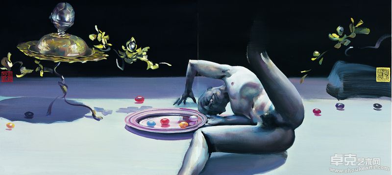 黄进明 金银树 布面油画 60×160cm 2010