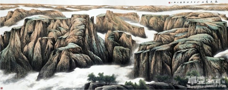 5高天厚土 招钜 （2009年作）366cm×145cm
