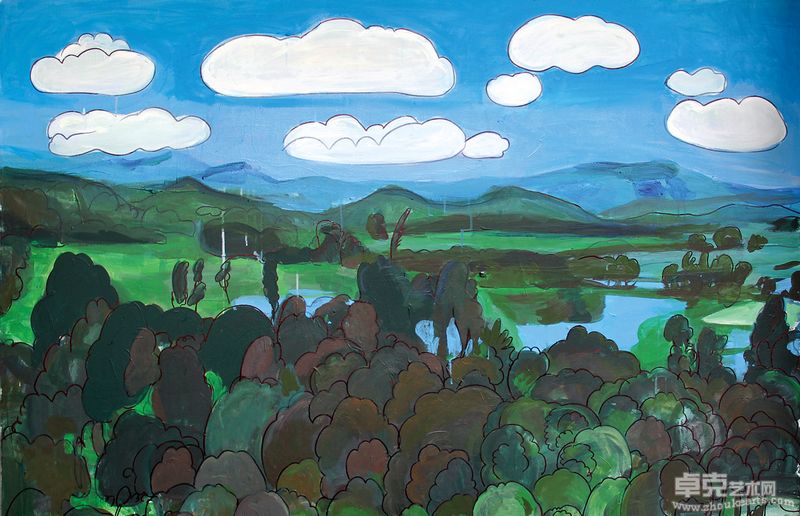 娄申义 没来 2010 破风景 Poor Landscape 150cmx100cm 布面丙烯