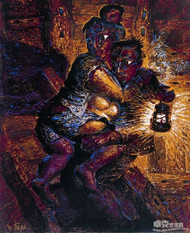 罗中立-巴山农家 98.5x80cm 丝网版