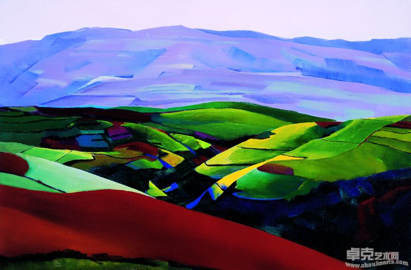 彩面朝天 Colorful Lands under the Sky 100 cm×150 cm