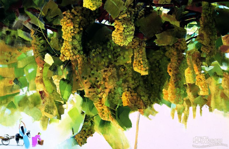 王昌楷 吐鲁番的葡萄熟了 Ripe Grapes 120x180cm 2008年