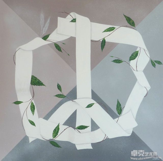 PEACE IN NATURE静寂的自然，70x70cm_布面油画
