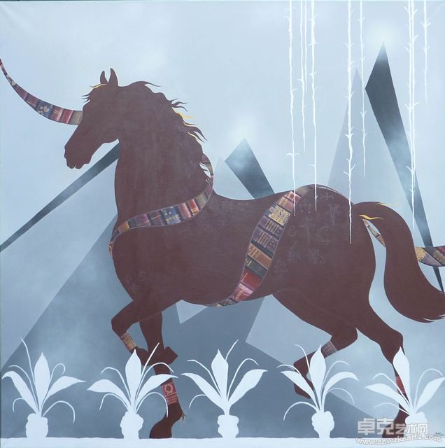 VISION OF PARADISE天堂的景象，110x110cm_布面油画
