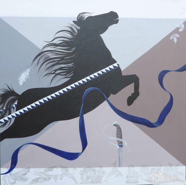 WILLPOWER欲望的力量，100x100cm_布面油画