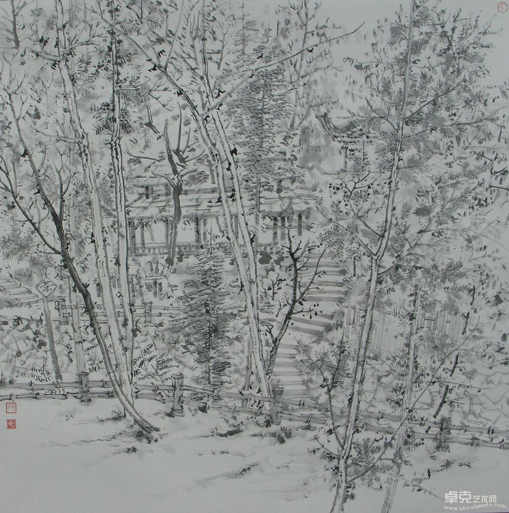 又一村68×68cm