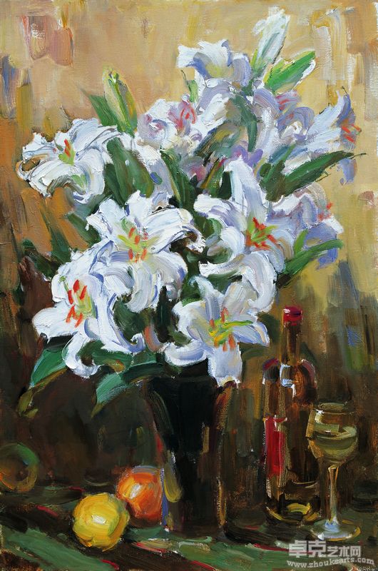 徐永祥《百合花》60×90cm