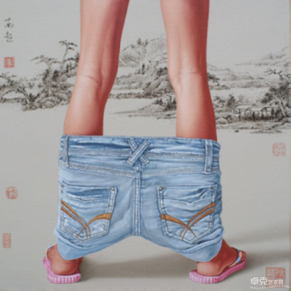 《游山玩水-201005》布面油彩 H82cm x W82cm 2010