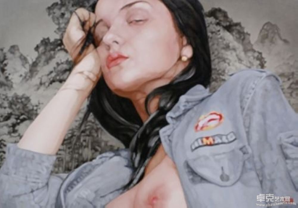 《游山玩水图伍拾叁》布面油彩 2007.1.151x106cm
