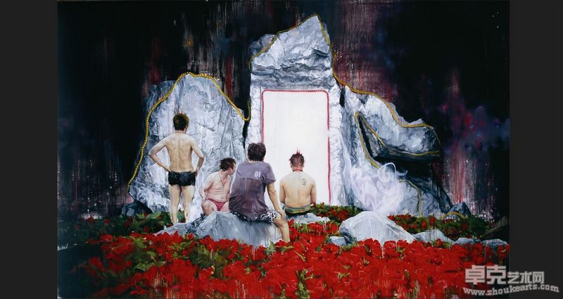 李胤---沦陷在厄瑞波斯的怀抱 Falling in the arms of Erebus 300X200cm 2009