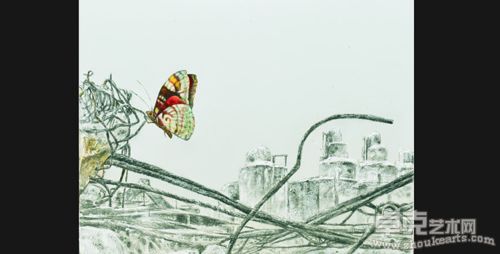 刘勇《呼吸NO.2》综合材料100×80cm
