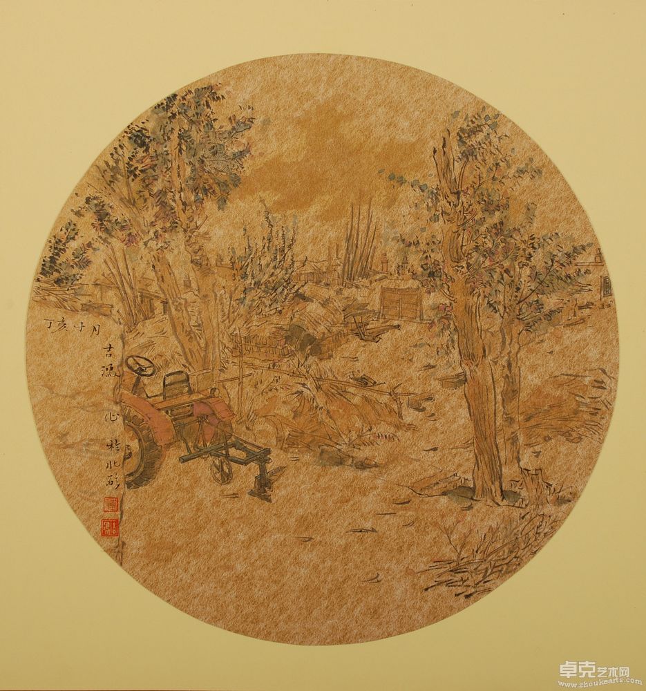 西行系列之农闲34×36cm