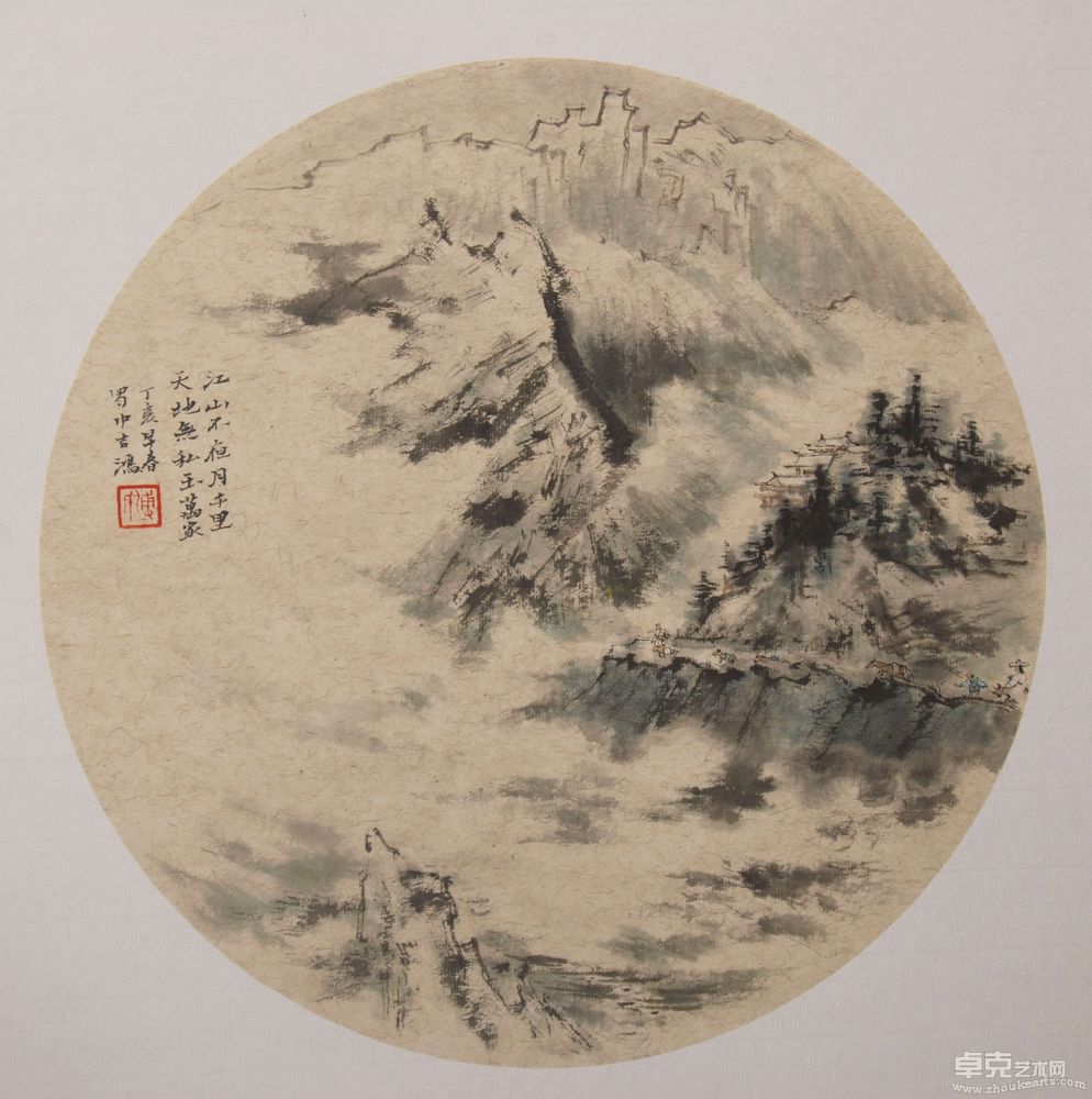 江山不夜月千里34×36cm
