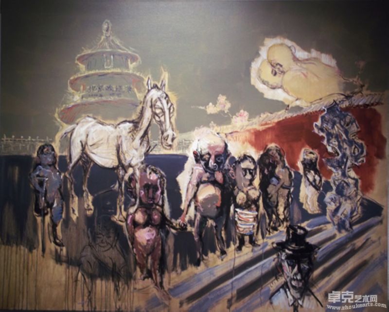 《北京旅游》150X120CM 布面丙烯 2010