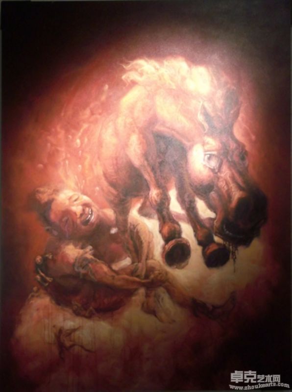 《欢乐的云端》200X150CM布面油画2007