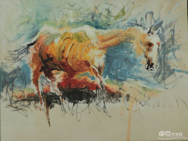 《马》60X80CM布面油画2009