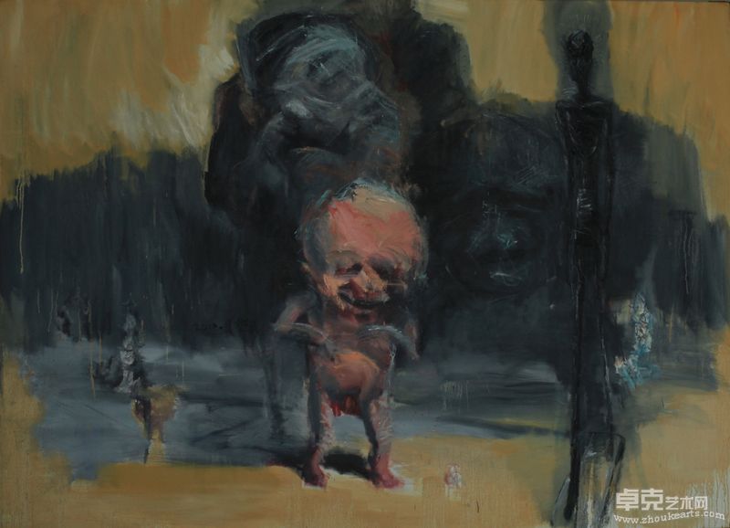 《堂吉诃德在中国》220X160CM布面油画2010