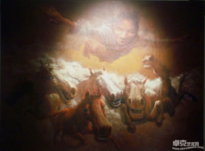 《我心飞翔》200X150CM布面油画2007