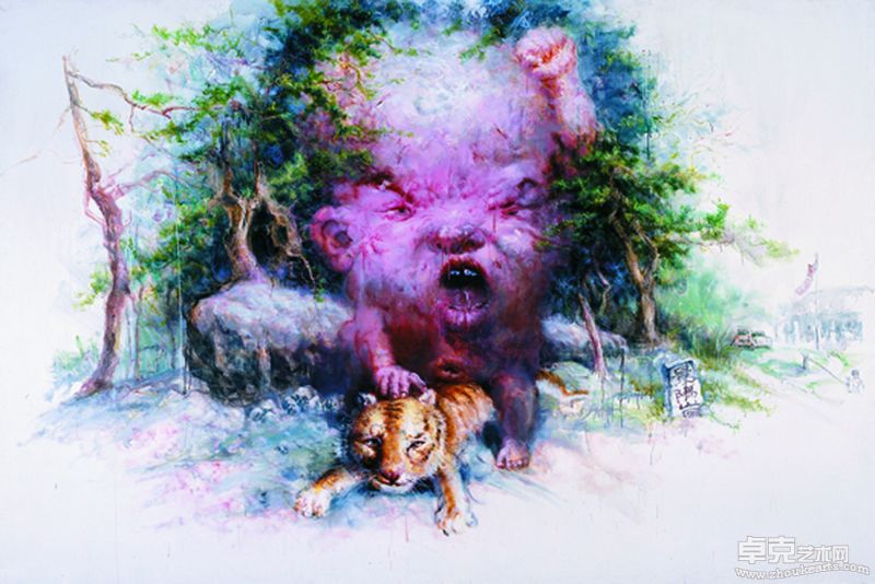 《武松打虎》200X300CM布面油画2009