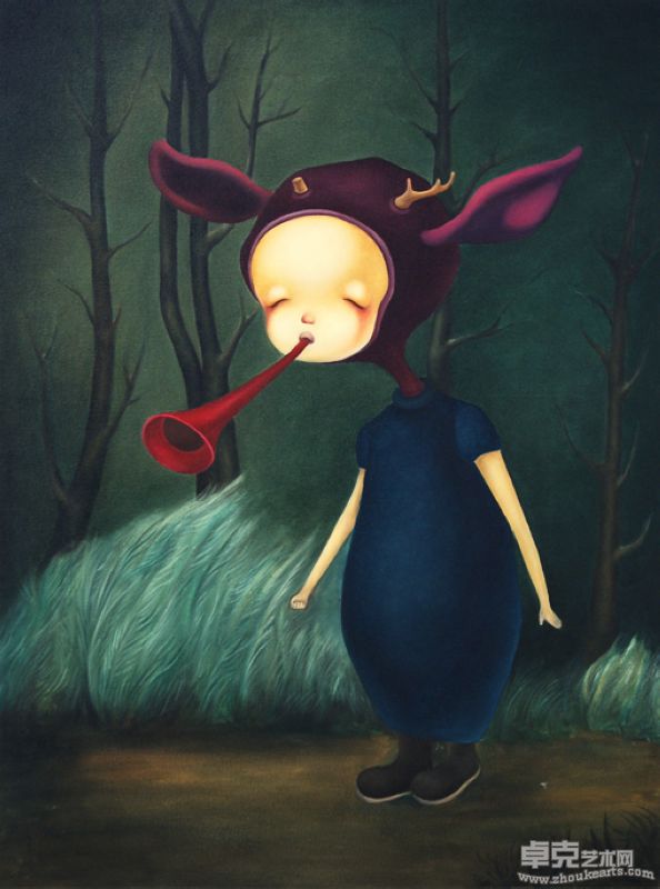 《森林里的秘密—小喇叭记》 130x97cm  2010