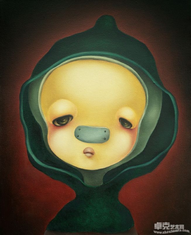 《我是一个小丑》38x46cm 布面油画 (2)