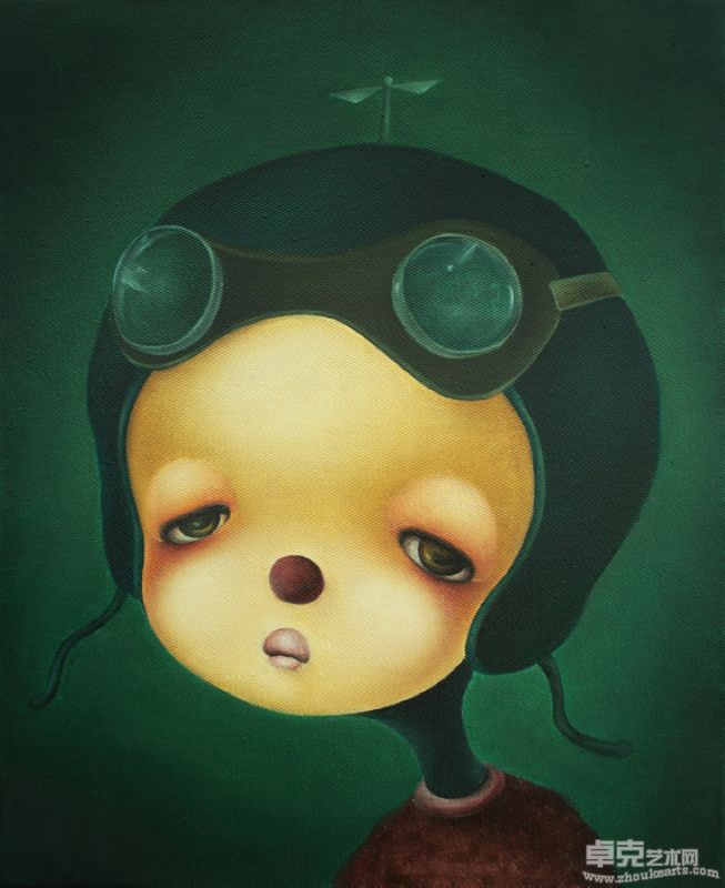 《我是一个小丑》38x46cm 布面油画 (3)
