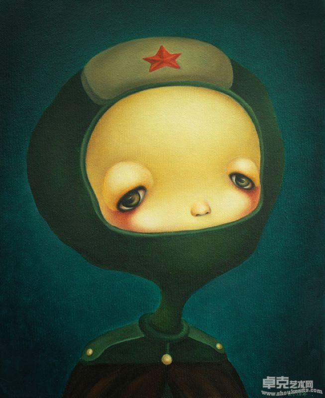 《我是一个小丑》38x46cm 布面油画 (4)