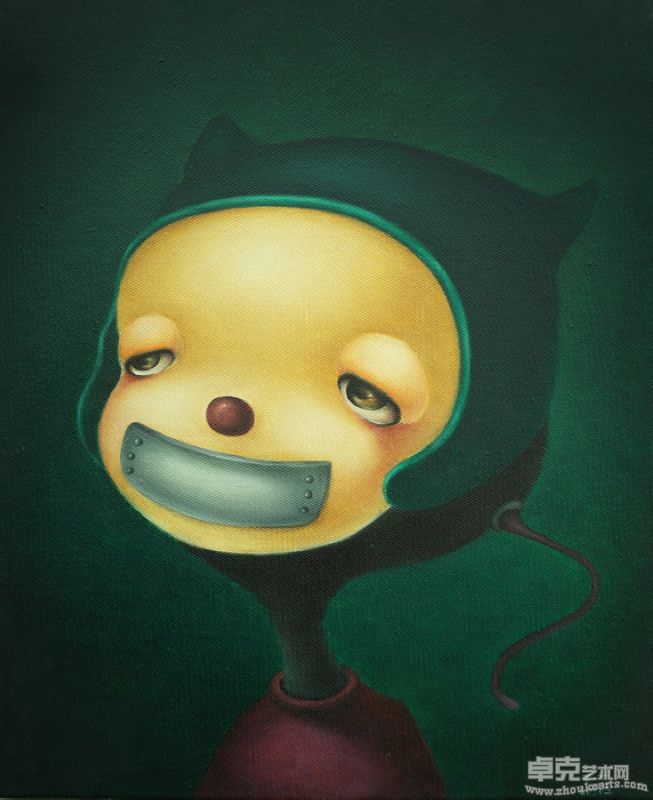 《我是一个小丑》38x46cm 布面油画