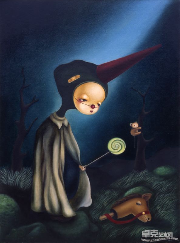 森林里的秘密 笨马马   130X97CM   布面油画  2010年