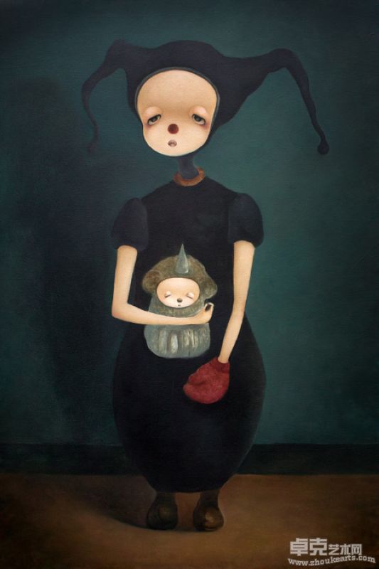 我是一个小丑 合影 150X100CM 布面油画  2010