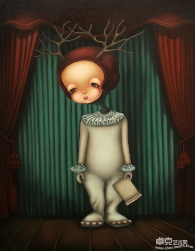 我是一个小丑--报幕130X97CM 2010