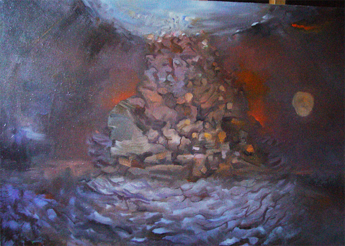 油画;我们是谁,谁是我之三96*60cm